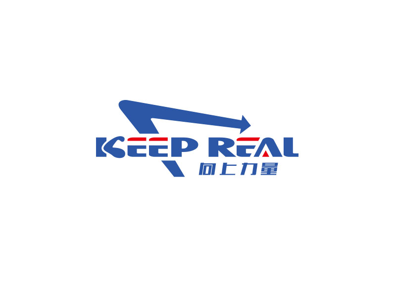 朱紅娟的中文名：向上力量 英文名：keep reallogo設(shè)計