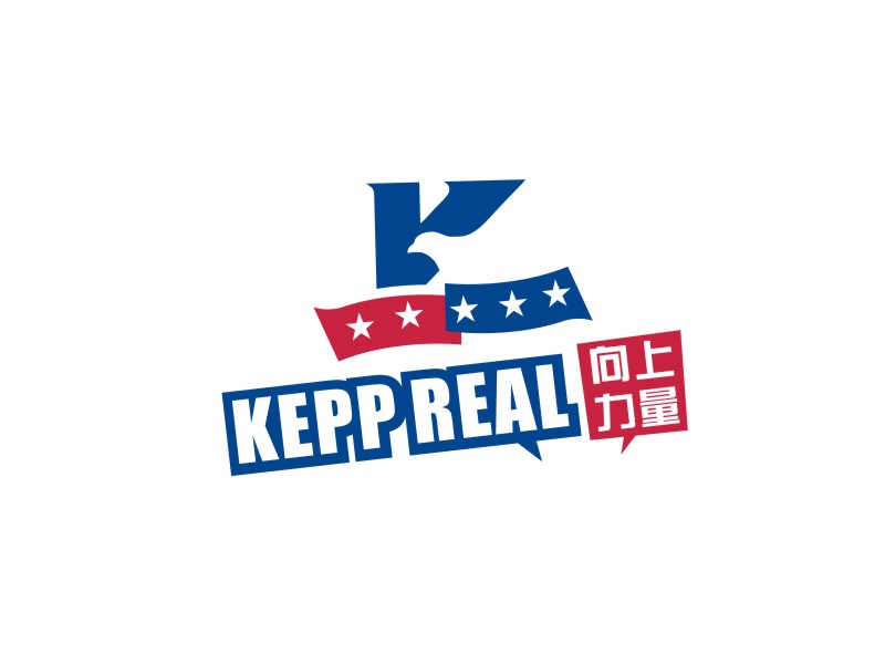 姜彥海的中文名：向上力量 英文名：keep reallogo設(shè)計(jì)