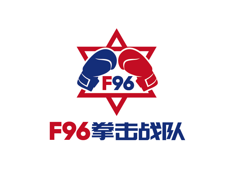 張俊的F96拳擊戰(zhàn)隊(duì) 盾牌LOGOlogo設(shè)計(jì)