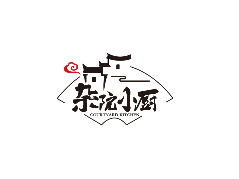 秦曉東的雜院小廚logo設計